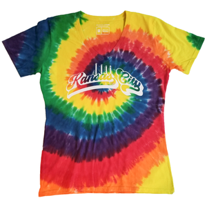 Kansas City BH Tie-Dye Ladies V-neck